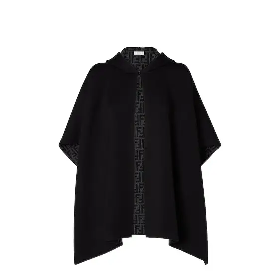 Fendi Poncho with hood customised inside the jacquard FF Zucca | Image 1 Fendi Poncho with hood customised inside the jacquard FF Zucca | Image 1