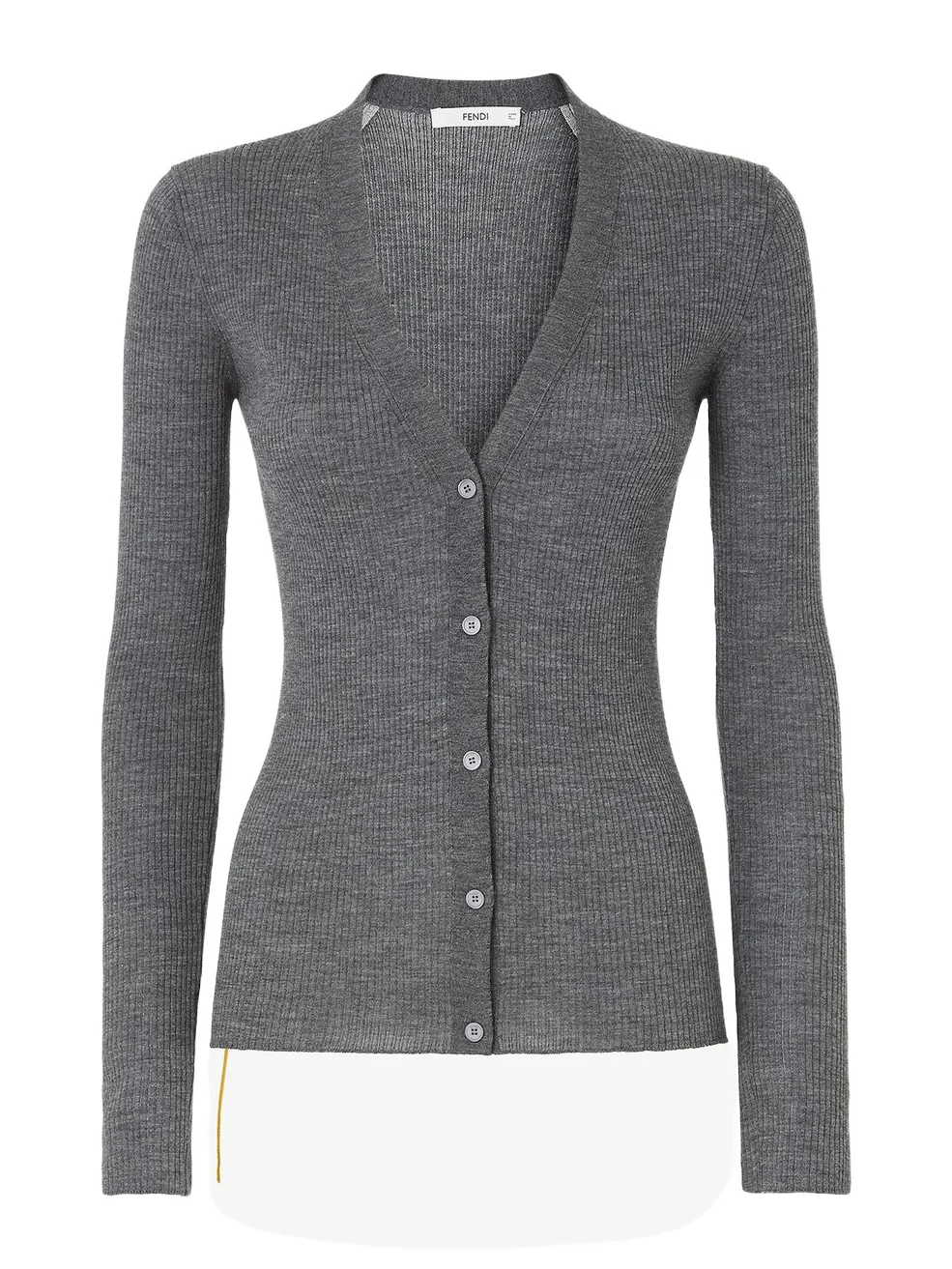 Mélange Ribbed Wool Cardigan Mélange Ribbed Wool Cardigan