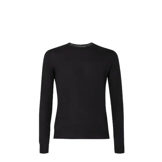 Fendi Slim-fit long-sleeved jumper customised with contrasting | Image 1 Fendi Slim-fit long-sleeved jumper customised with contrasting | Image 1