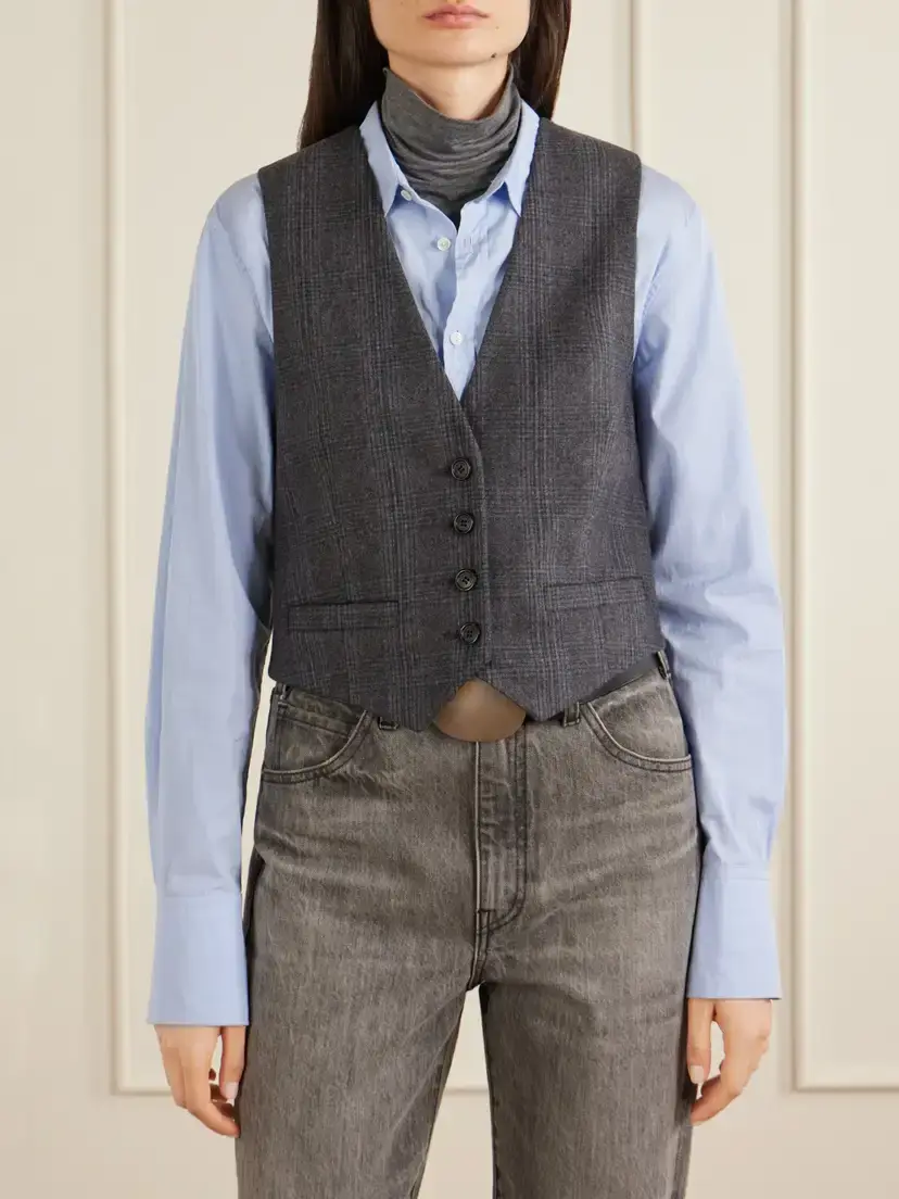 Nili Lotan Ismael Checked Wool-blend Vest | Thumbnail 3 Nili Lotan Ismael Checked Wool-blend Vest | Thumbnail 3