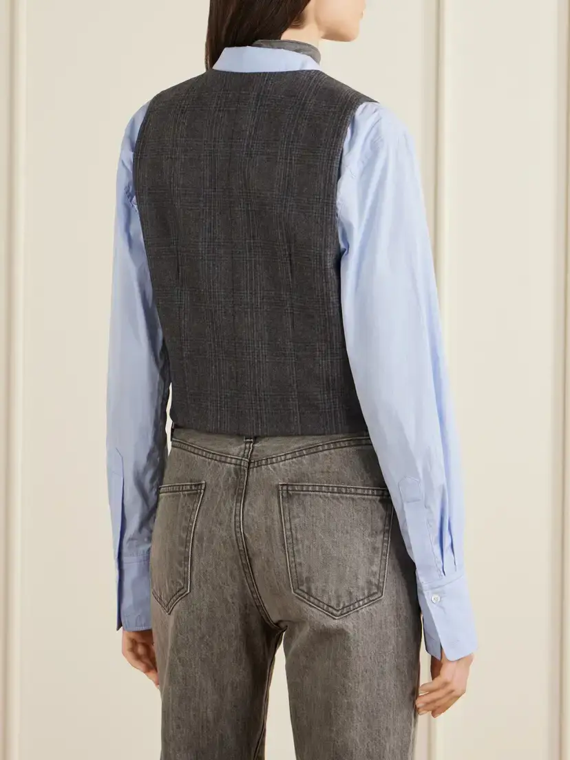 Nili Lotan Ismael Checked Wool-blend Vest | Thumbnail 4 Nili Lotan Ismael Checked Wool-blend Vest | Thumbnail 4