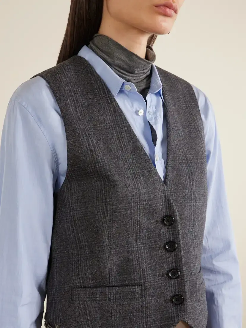 Nili Lotan Ismael Checked Wool-blend Vest | Thumbnail 5 Nili Lotan Ismael Checked Wool-blend Vest | Thumbnail 5