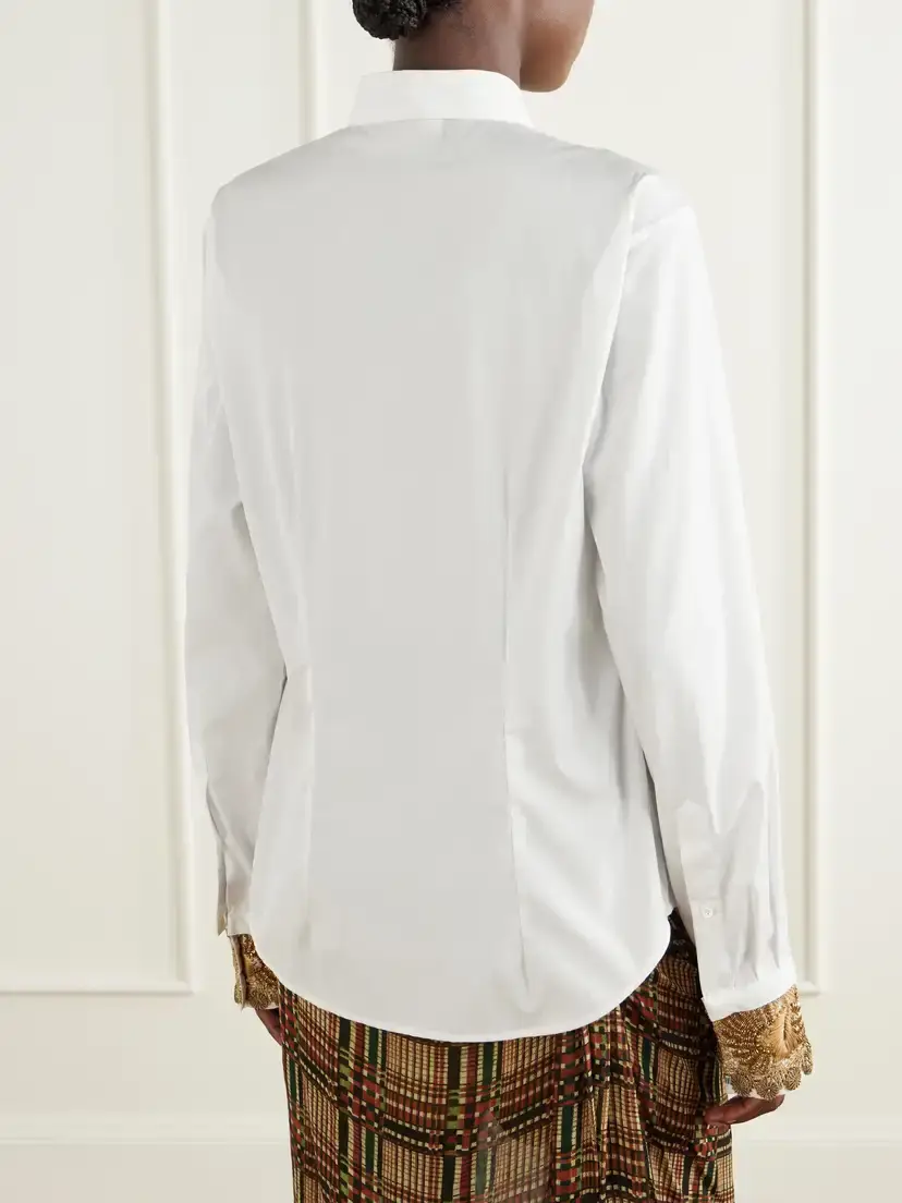 Dries Van Noten Embroidered Cotton-poplin Shirt | Thumbnail 4 Dries Van Noten Embroidered Cotton-poplin Shirt | Thumbnail 4