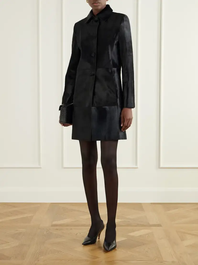 Nour Hammour Stella Paneled Calf Hair Coat | Thumbnail 2 Nour Hammour Stella Paneled Calf Hair Coat | Thumbnail 2