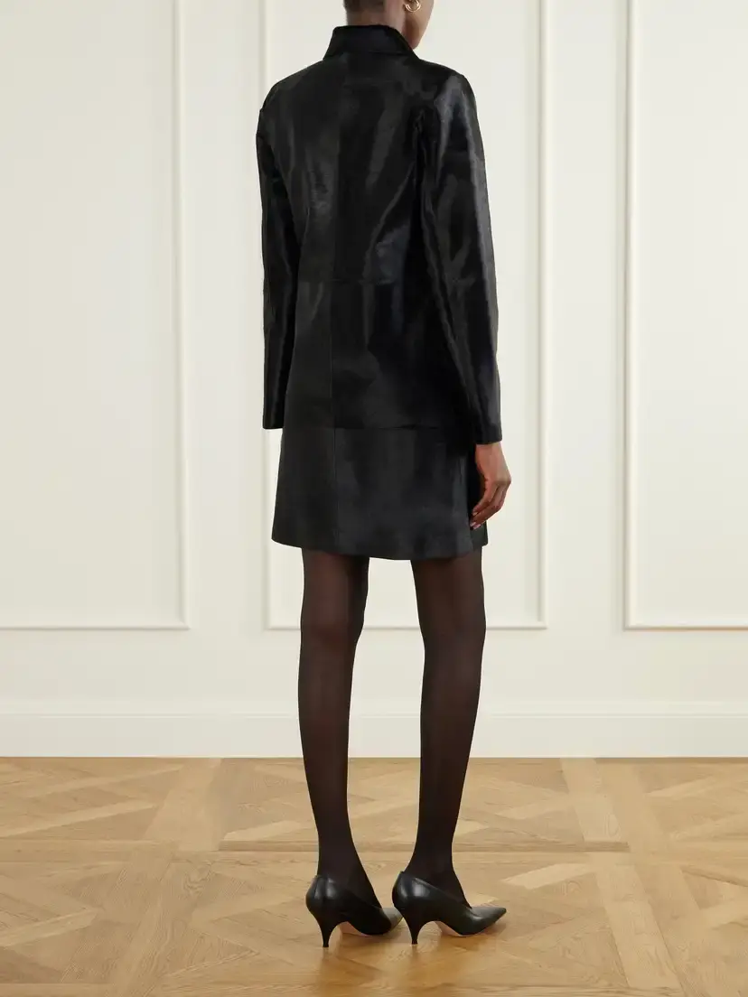 Nour Hammour Stella Paneled Calf Hair Coat | Thumbnail 3 Nour Hammour Stella Paneled Calf Hair Coat | Thumbnail 3