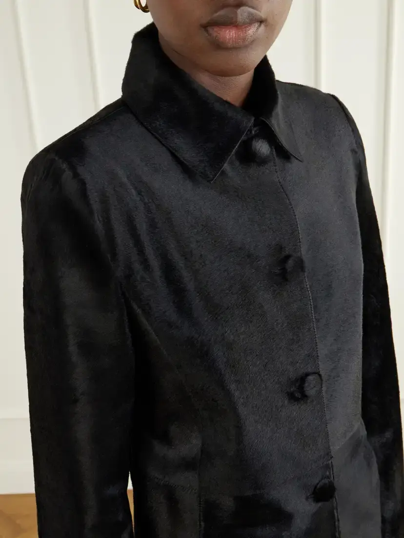Nour Hammour Stella Paneled Calf Hair Coat | Thumbnail 4 Nour Hammour Stella Paneled Calf Hair Coat | Thumbnail 4