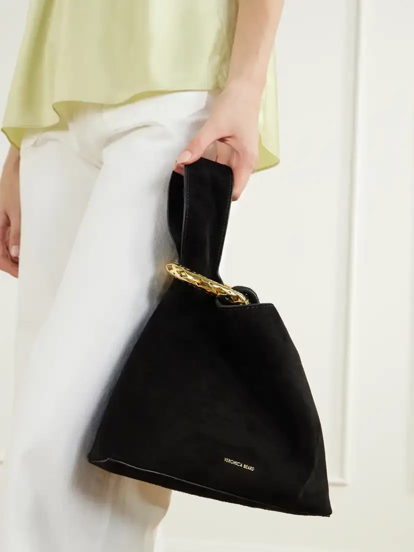 Veronica Beard Swing Embellished Suede Clutch | Thumbnail 2