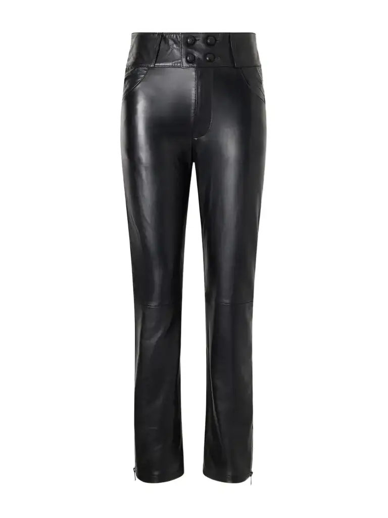 Blazé Milano Darryl Leather Straight-leg Pants