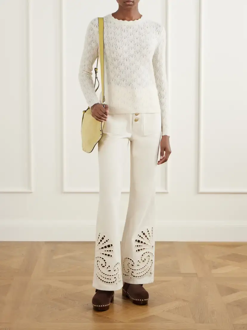 Ulla Johnson The Lou Broderie Anglaise Mid-rise Straight-leg Jeans | Thumbnail 2 Ulla Johnson The Lou Broderie Anglaise Mid-rise Straight-leg Jeans | Thumbnail 2