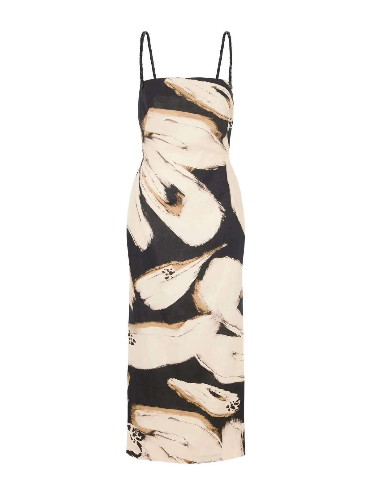 Lo No Dicho Tassel-detailed Printed Linen Midi Dress