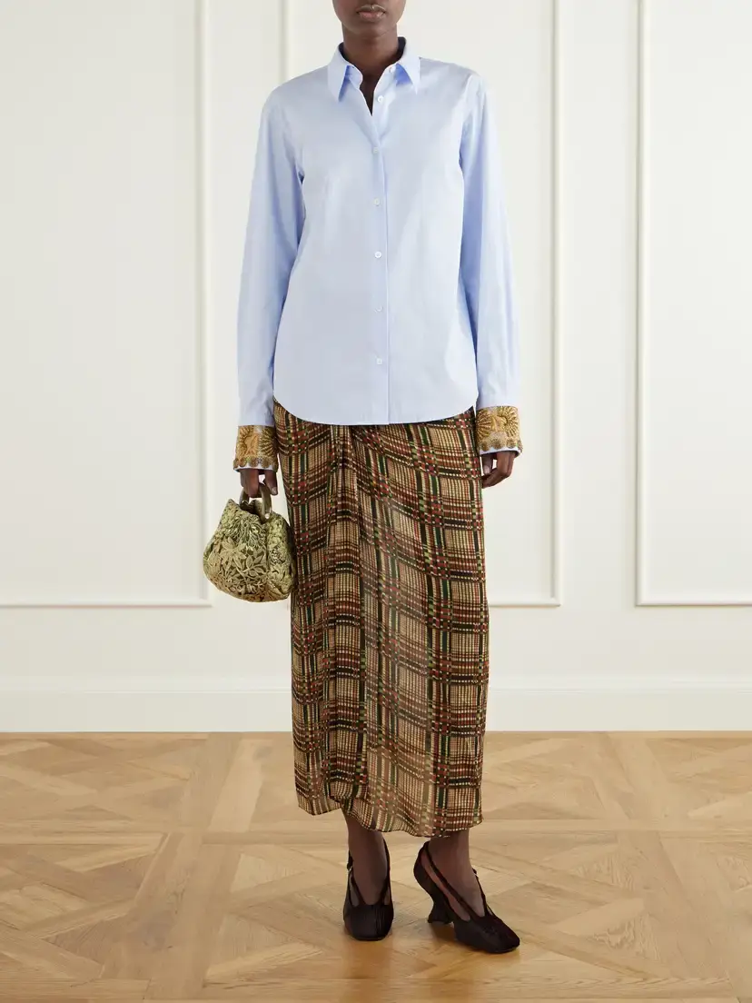 Dries Van Noten Embroidered Cotton-poplin Shirt | Thumbnail 2