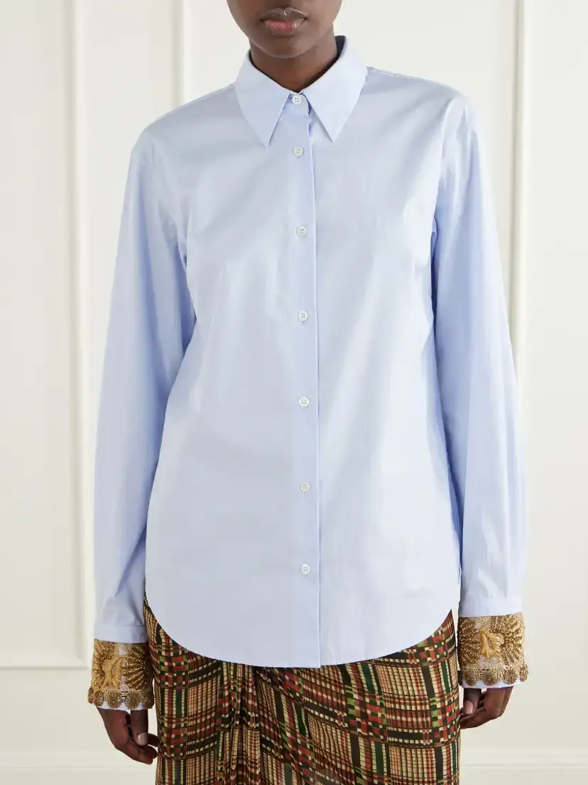 Dries Van Noten Embroidered Cotton-poplin Shirt | Thumbnail 3