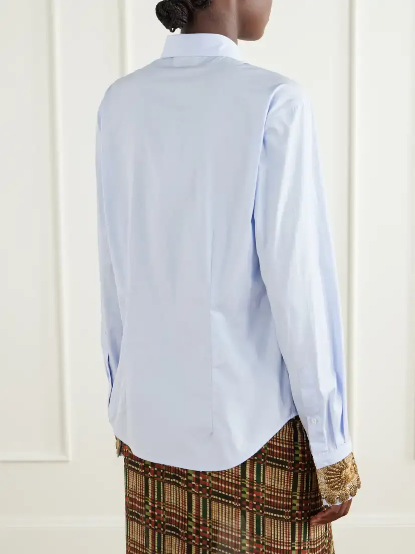 Dries Van Noten Embroidered Cotton-poplin Shirt | Thumbnail 4