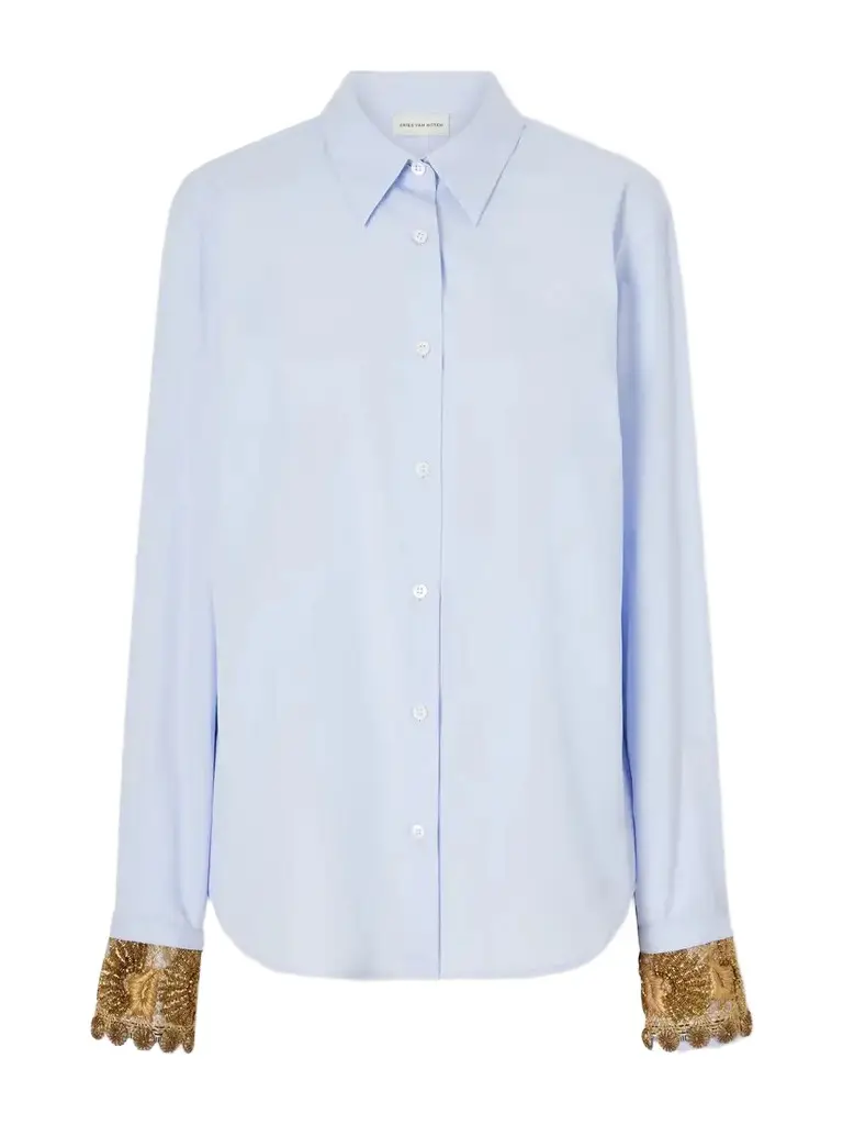 Embroidered Cotton-poplin Shirt
