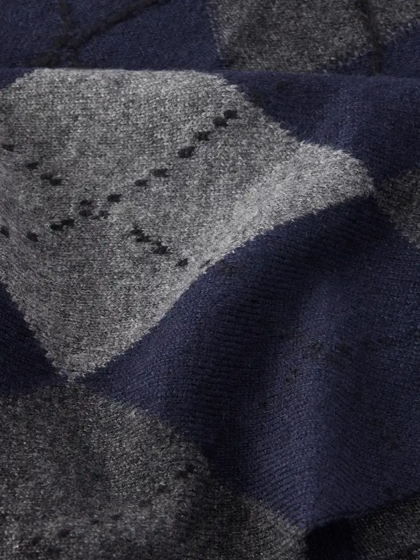 Johnstons of Elgin Clan Checked Cashmere Scarf | Thumbnail 3 Johnstons of Elgin Clan Checked Cashmere Scarf | Thumbnail 3