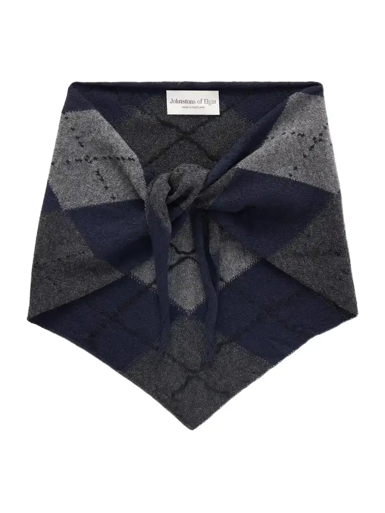 Johnstons of Elgin Clan Checked Cashmere Scarf | Image 1 Johnstons of Elgin Clan Checked Cashmere Scarf | Image 1