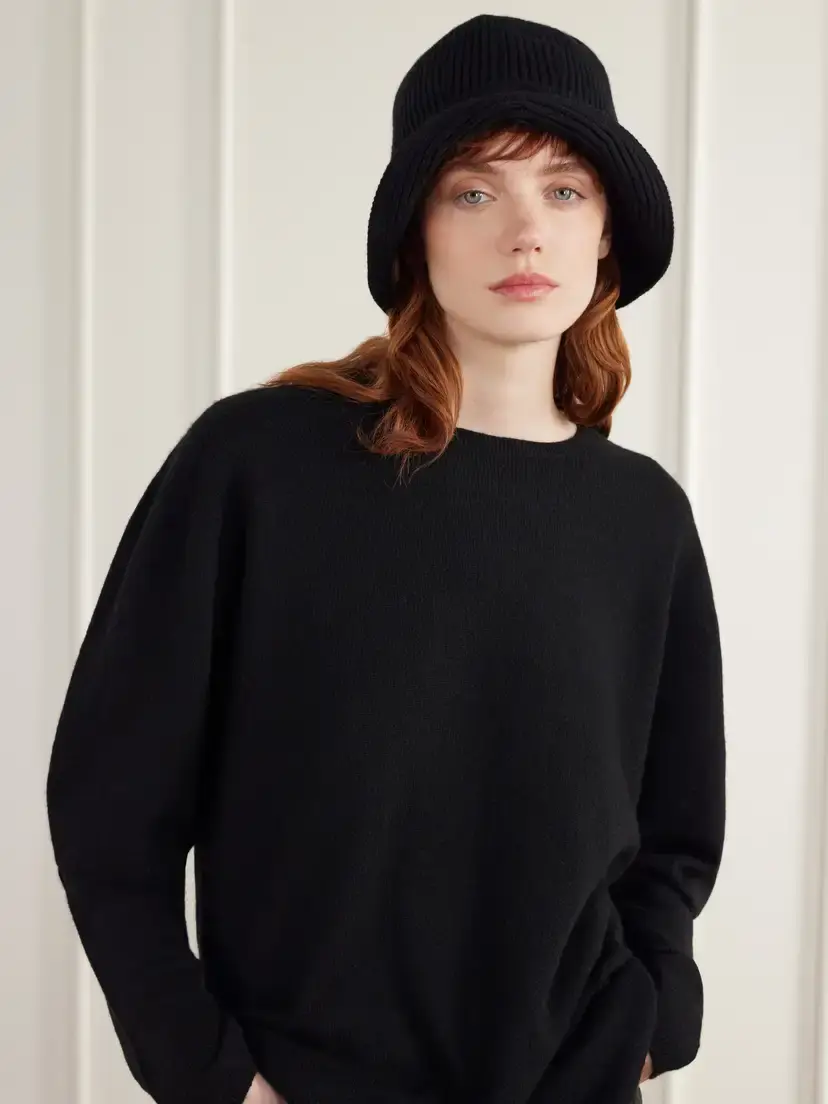 Nour Hammour Bruno Ribbed Merino Wool And Cashmere-blend Bucket Hat | Thumbnail 2 Nour Hammour Bruno Ribbed Merino Wool And Cashmere-blend Bucket Hat | Thumbnail 2
