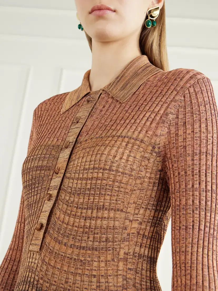 Zimmermann Mouline Ribbed Jersey Midi Dress | Thumbnail 4 Zimmermann Mouline Ribbed Jersey Midi Dress | Thumbnail 4