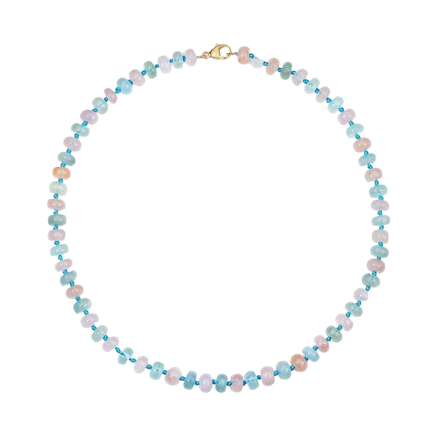 Stephanie Gottlieb Kendall Multicolor Aquamarine Rondelle Necklace