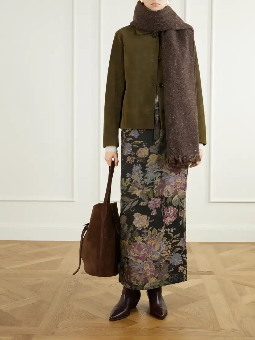 Ralph Lauren Collection Fringed Wool-blend Scarf | Thumbnail 2