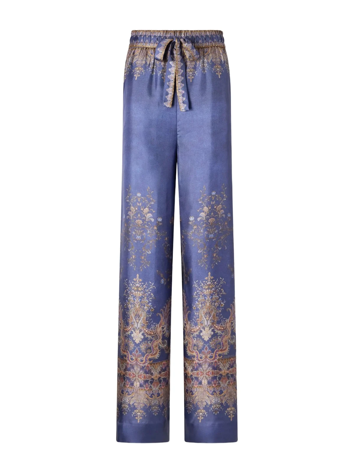 Valiant Printed Silk-twill Wide-leg Pants
