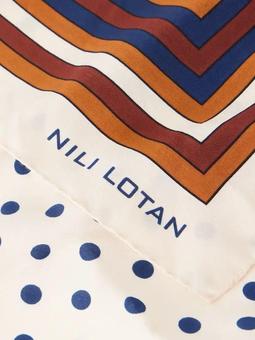 Nili Lotan Vintage Polka-dots Silk Scarf | Thumbnail 3 Nili Lotan Vintage Polka-dots Silk Scarf | Thumbnail 3