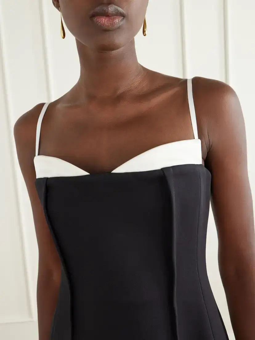 Simkhai Kristen Pleated Crepe Midi Dress | Thumbnail 4