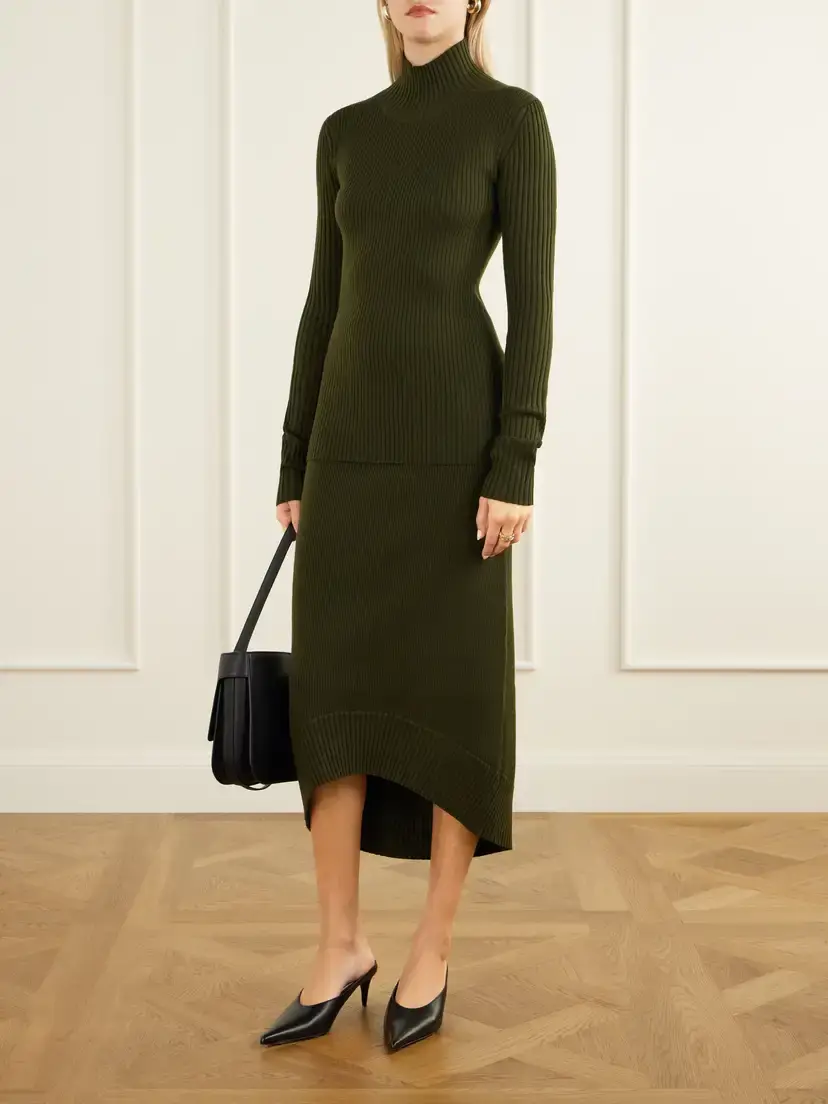 Victoria Beckham Ribbed Wool-blend Turtleneck | Thumbnail 2