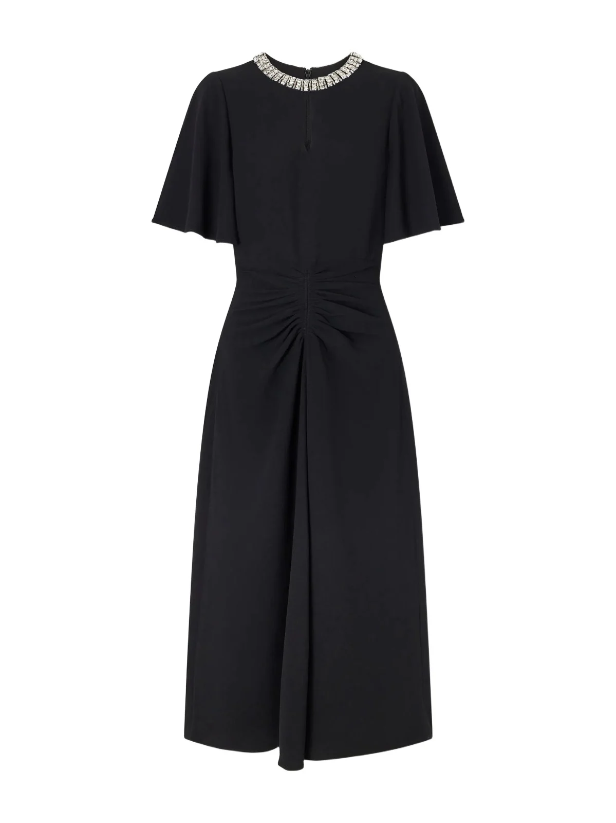 Noemie Crystal-embellished Draped Crepe Midi Dress Noemie Crystal-embellished Draped Crepe Midi Dress