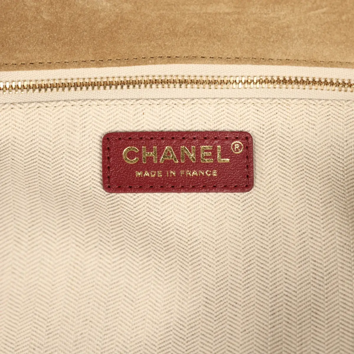 Chanel Chanel Maxi CC Cabas Hobo Bag Dark Beige Suede Gold Hardware | Thumbnail 9 Chanel Chanel Maxi CC Cabas Hobo Bag Dark Beige Suede Gold Hardware | Thumbnail 9