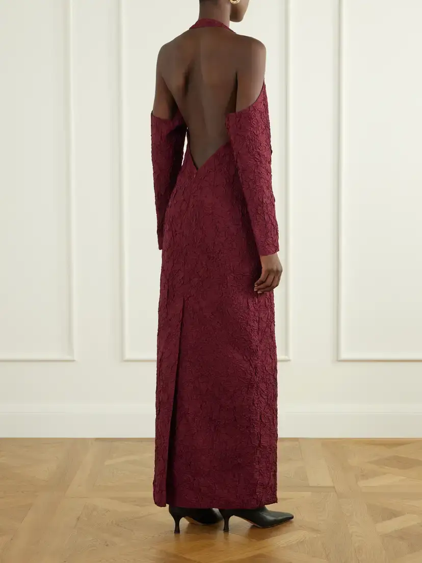 Proenza Schouler Lina Open-back Crinkled-silk Maxi Dress | Thumbnail 3 Proenza Schouler Lina Open-back Crinkled-silk Maxi Dress | Thumbnail 3