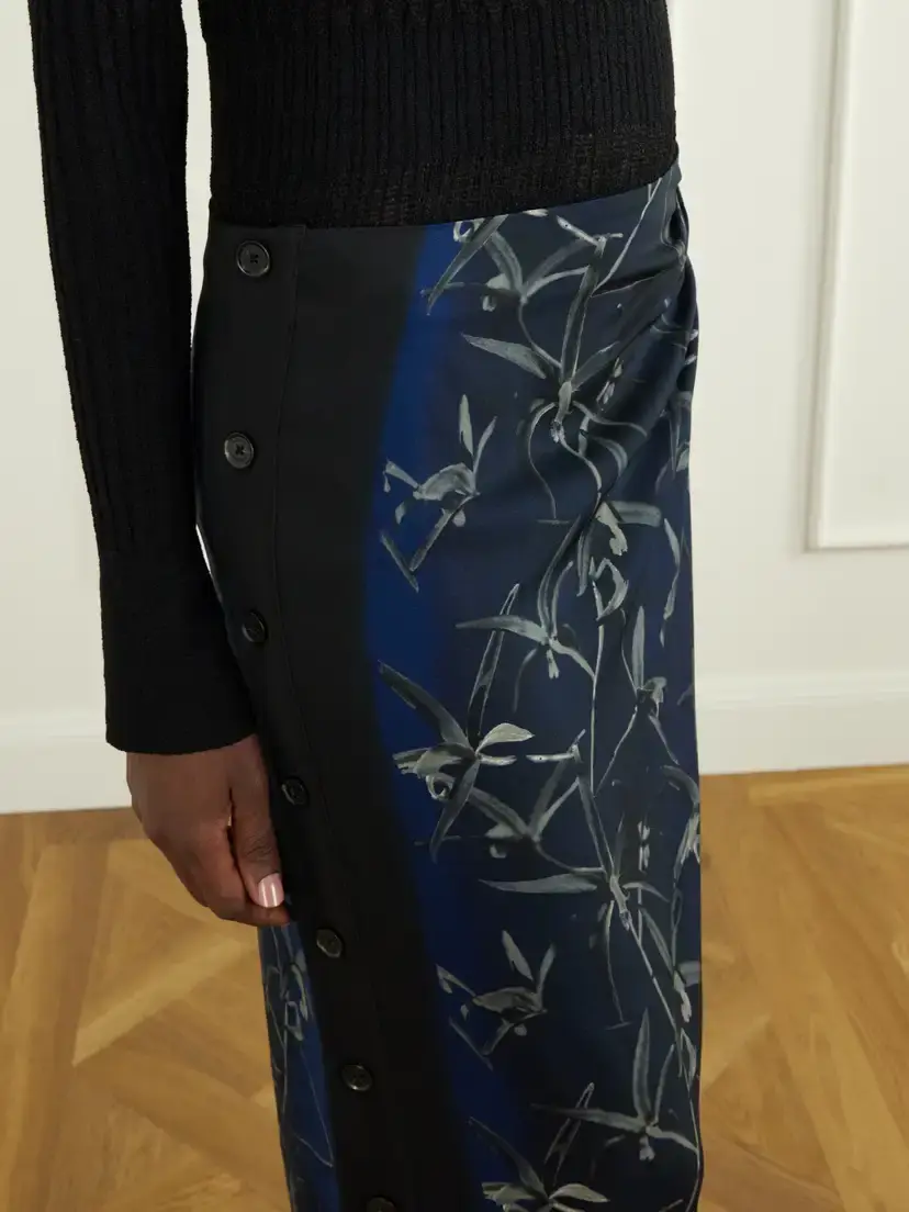 Proenza Schouler Anais Floral-print Button-detailed Gathered Stretch-cady Skirt | Thumbnail 4 Proenza Schouler Anais Floral-print Button-detailed Gathered Stretch-cady Skirt | Thumbnail 4