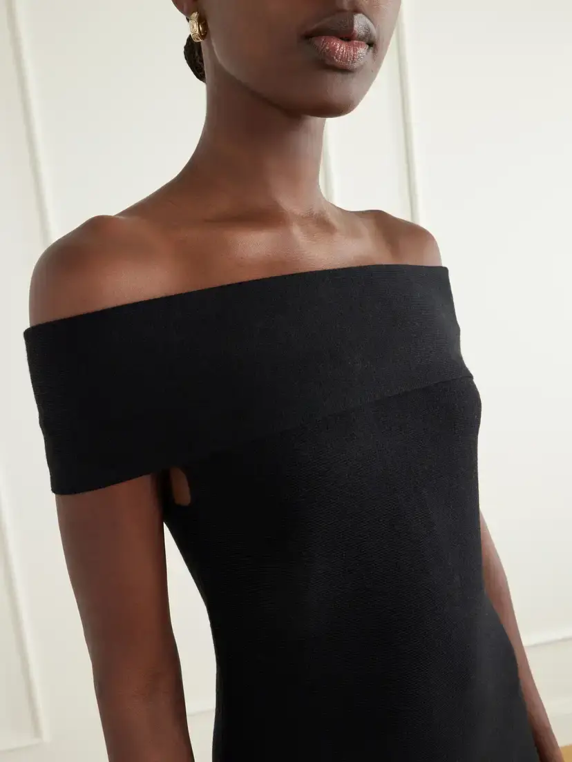 Simkhai Camilla Wool Off-the-shoulder Midi Dress | Thumbnail 4 Simkhai Camilla Wool Off-the-shoulder Midi Dress | Thumbnail 4