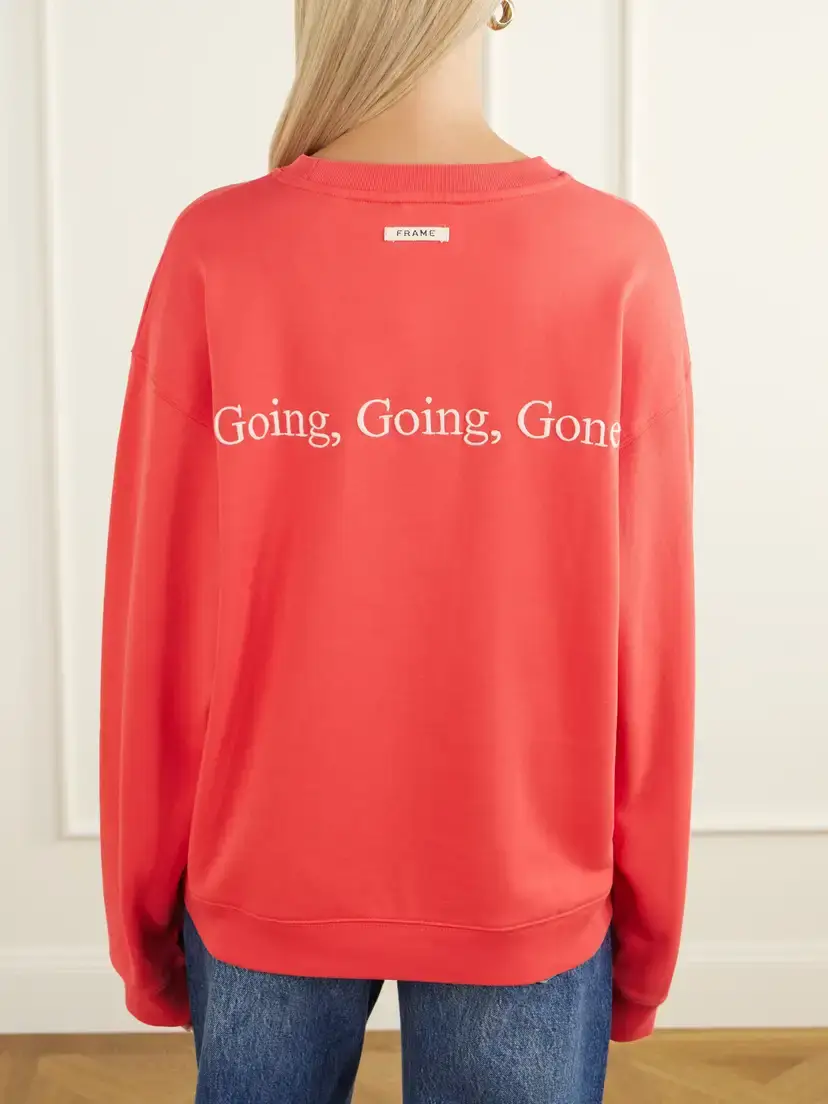 Frame + Sotheby's Logo-embroidered Cotton-jersey Sweatshirt | Thumbnail 4 Frame + Sotheby's Logo-embroidered Cotton-jersey Sweatshirt | Thumbnail 4