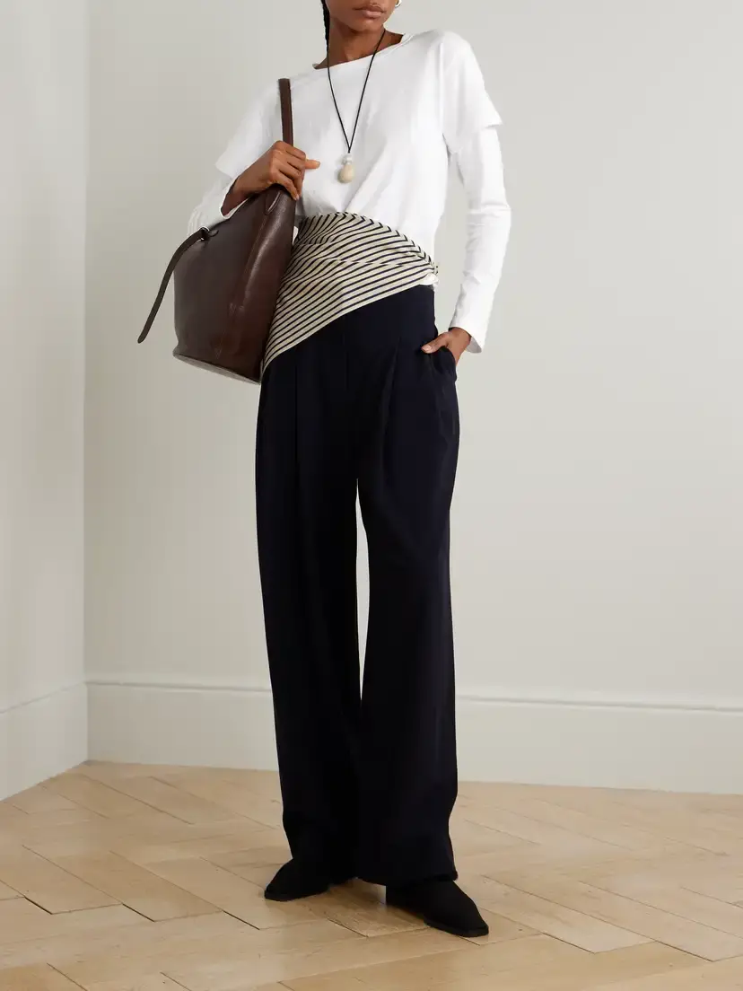 LESET Margo Layered Cotton-jersey T-shirt | Thumbnail 2
