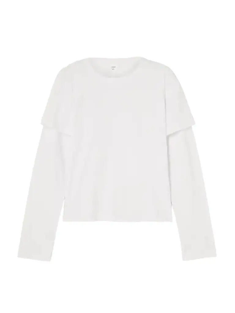 LESET Margo Layered Cotton-jersey T-shirt | Image 1 LESET Margo Layered Cotton-jersey T-shirt | Image 1
