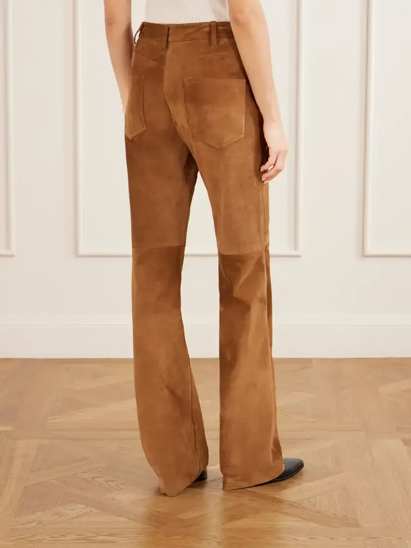 Nili Lotan Joan Suede Straight-leg Pants | Thumbnail 4 Nili Lotan Joan Suede Straight-leg Pants | Thumbnail 4