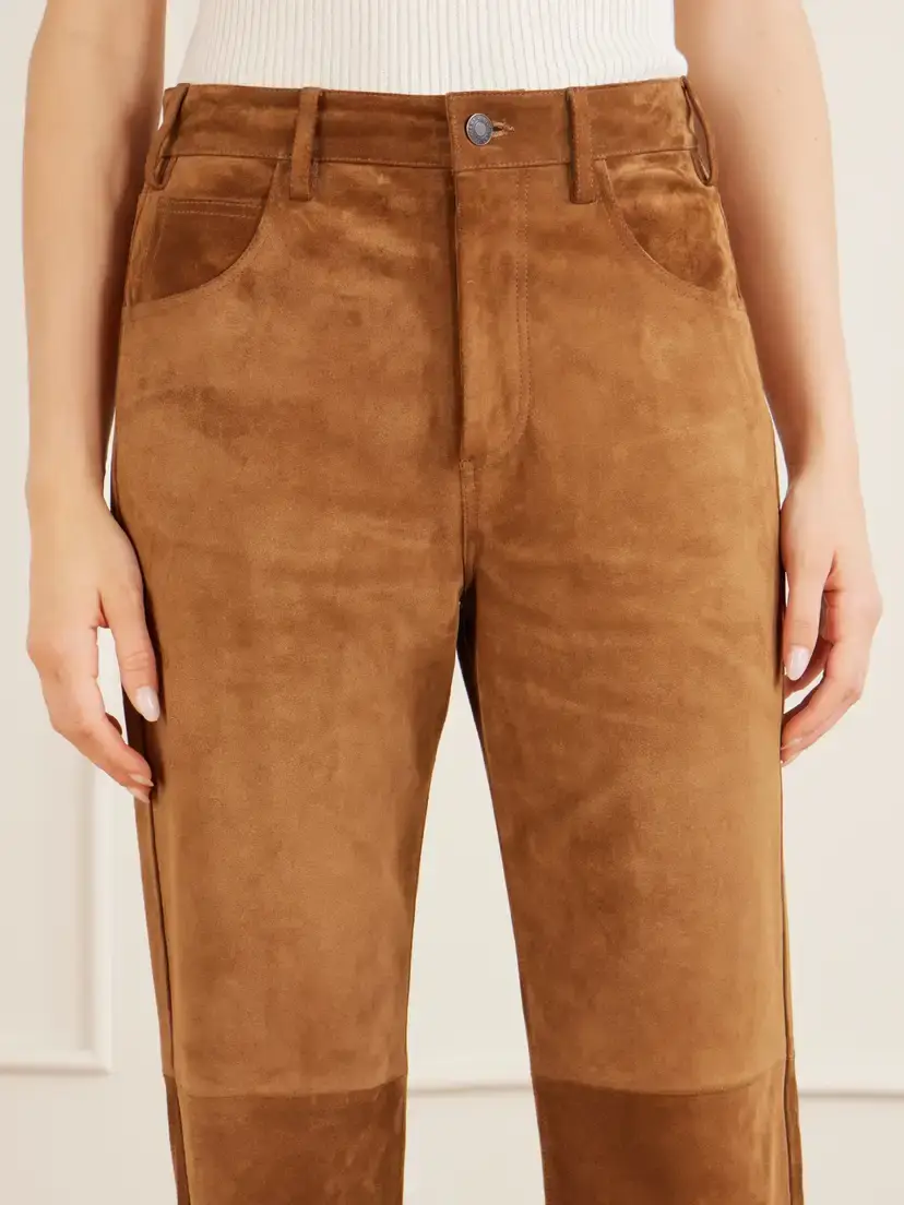 Nili Lotan Joan Suede Straight-leg Pants | Thumbnail 5 Nili Lotan Joan Suede Straight-leg Pants | Thumbnail 5