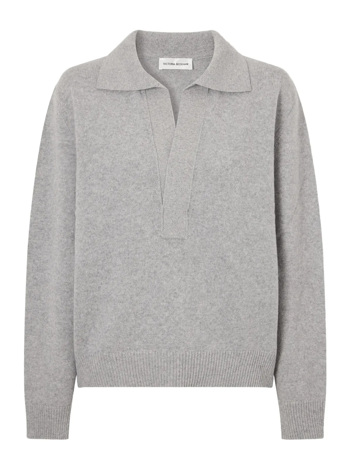 Victoria Beckham Genevieve Wool And Cashmere-blend Sweater - Gray