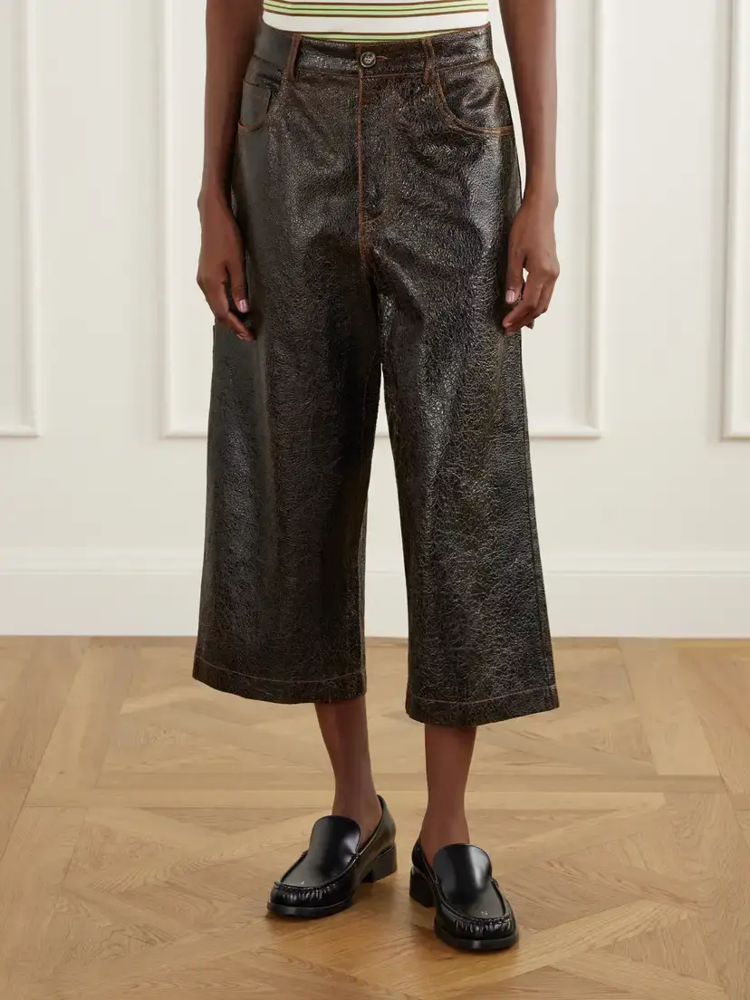 Sanderlak Leather Wide-leg Pants | Thumbnail 3 Sanderlak Leather Wide-leg Pants | Thumbnail 3