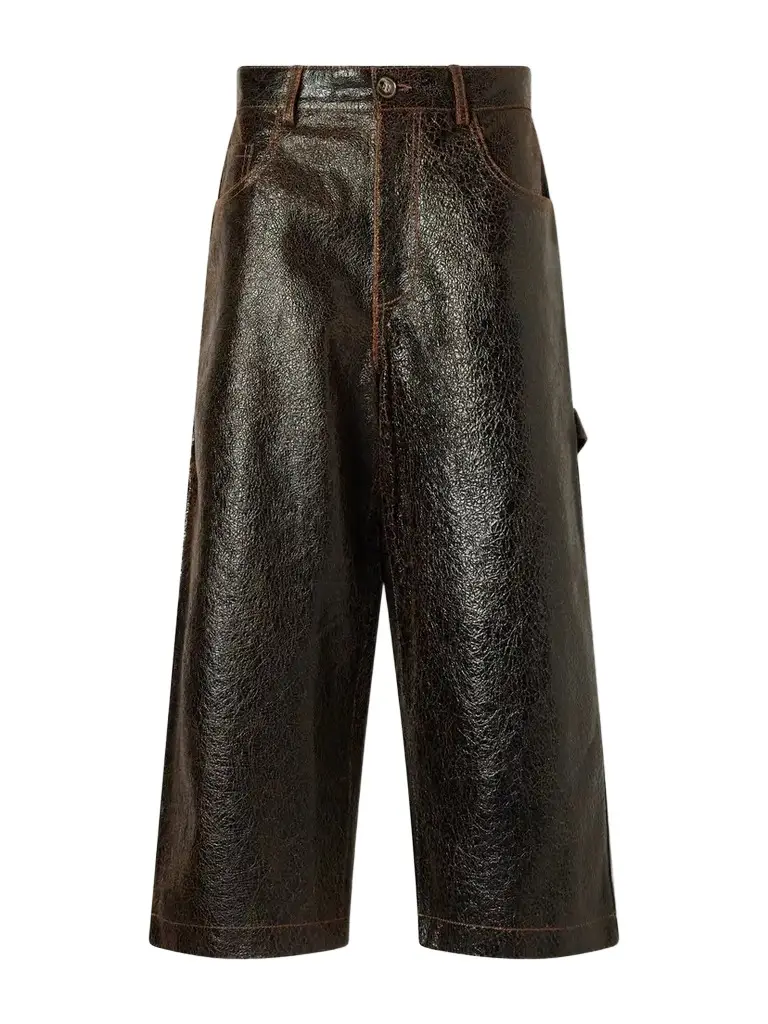 Leather Wide-leg Pants Leather Wide-leg Pants