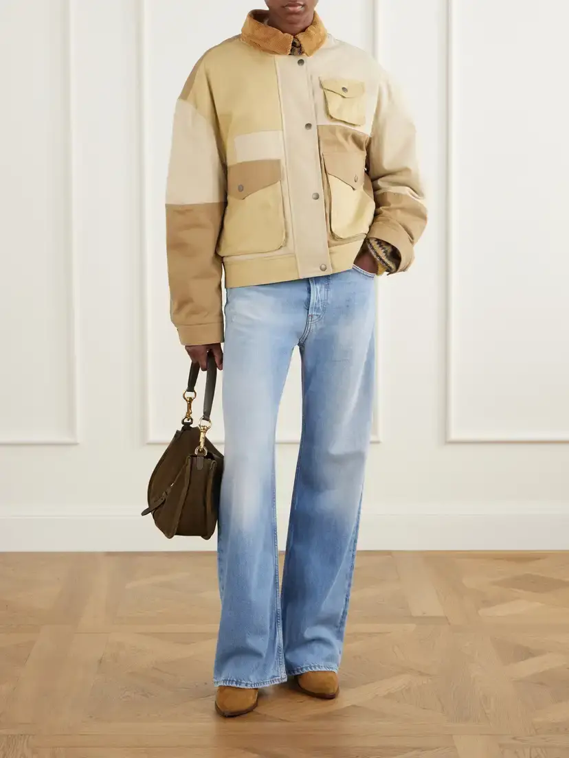 Marant Étoile Risla Corduroy-trimmed Cotton Jacket | Thumbnail 2 Marant Étoile Risla Corduroy-trimmed Cotton Jacket | Thumbnail 2