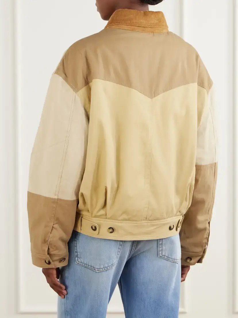 Marant Étoile Risla Corduroy-trimmed Cotton Jacket | Thumbnail 4 Marant Étoile Risla Corduroy-trimmed Cotton Jacket | Thumbnail 4
