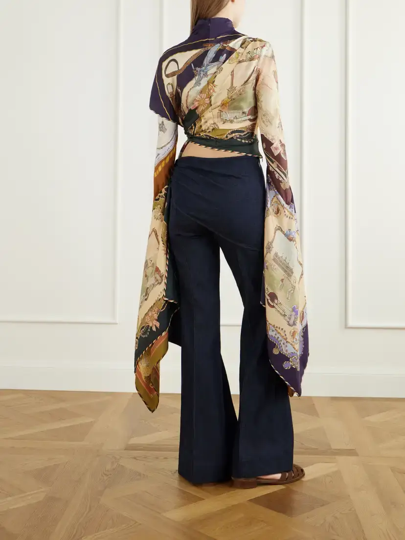 Zimmermann Valiant Draped Cotton-twill Flared Pants | Thumbnail 3 Zimmermann Valiant Draped Cotton-twill Flared Pants | Thumbnail 3