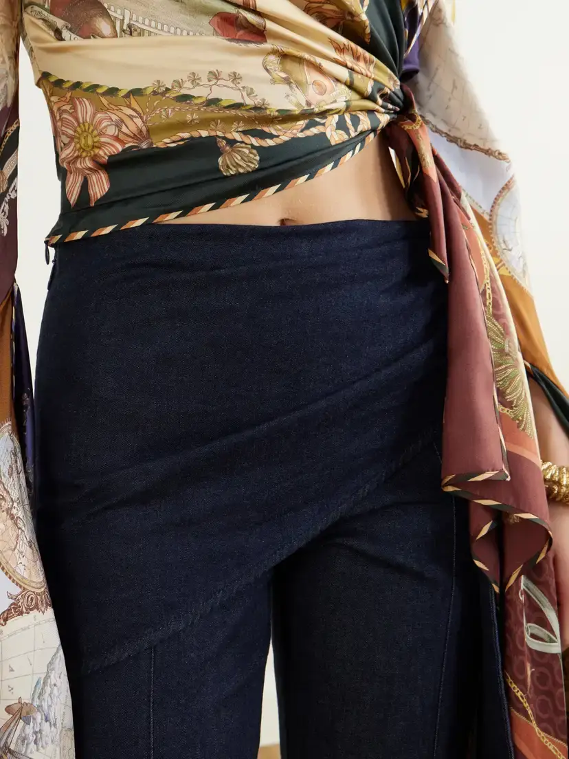 Zimmermann Valiant Draped Cotton-twill Flared Pants | Thumbnail 4 Zimmermann Valiant Draped Cotton-twill Flared Pants | Thumbnail 4