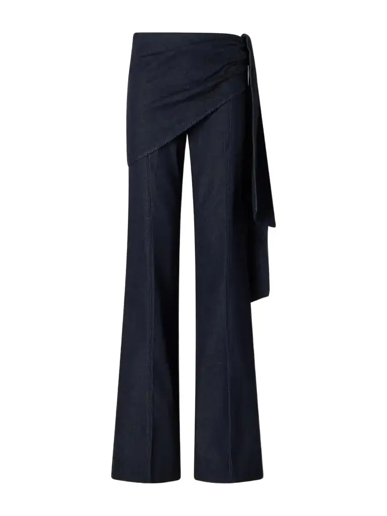 Zimmermann Valiant Draped Cotton-twill Flared Pants