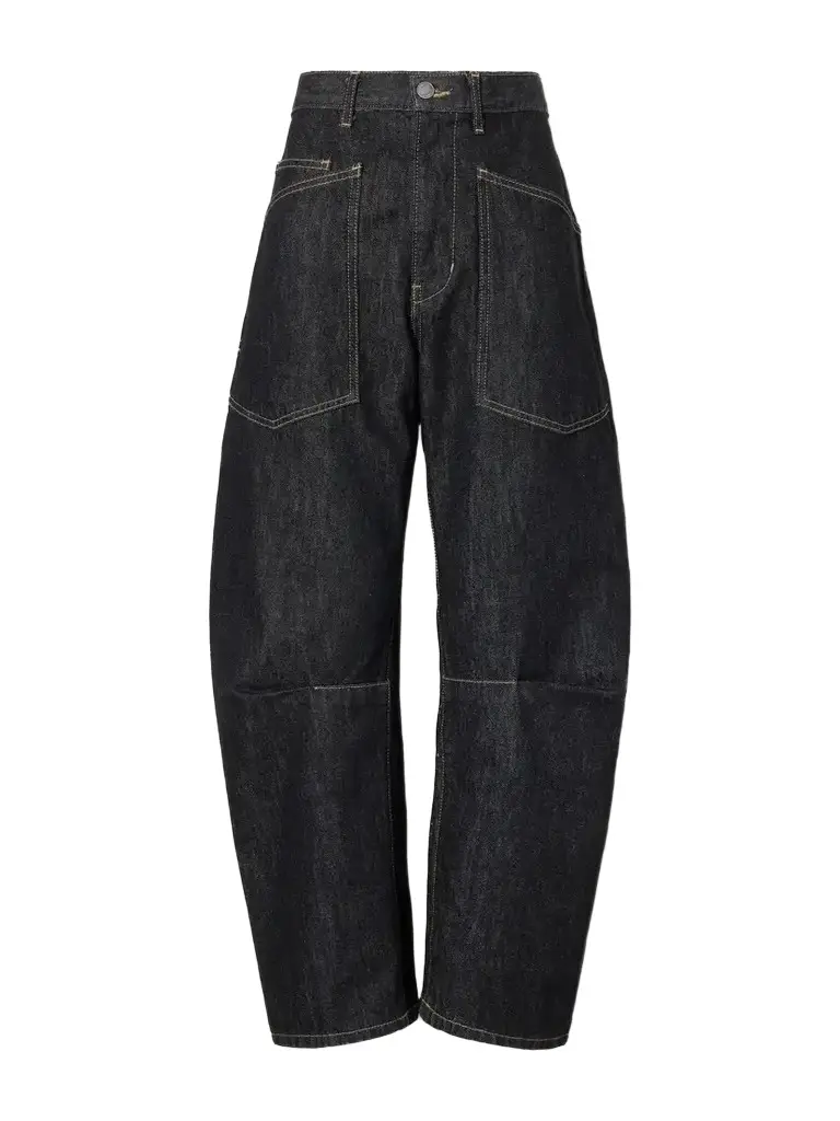Shon Mid Rise Barrel-leg Jeans