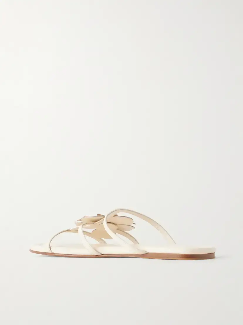 Zimmermann Belara Floral-appliquéd Leather Sandals | Thumbnail 3 Zimmermann Belara Floral-appliquéd Leather Sandals | Thumbnail 3