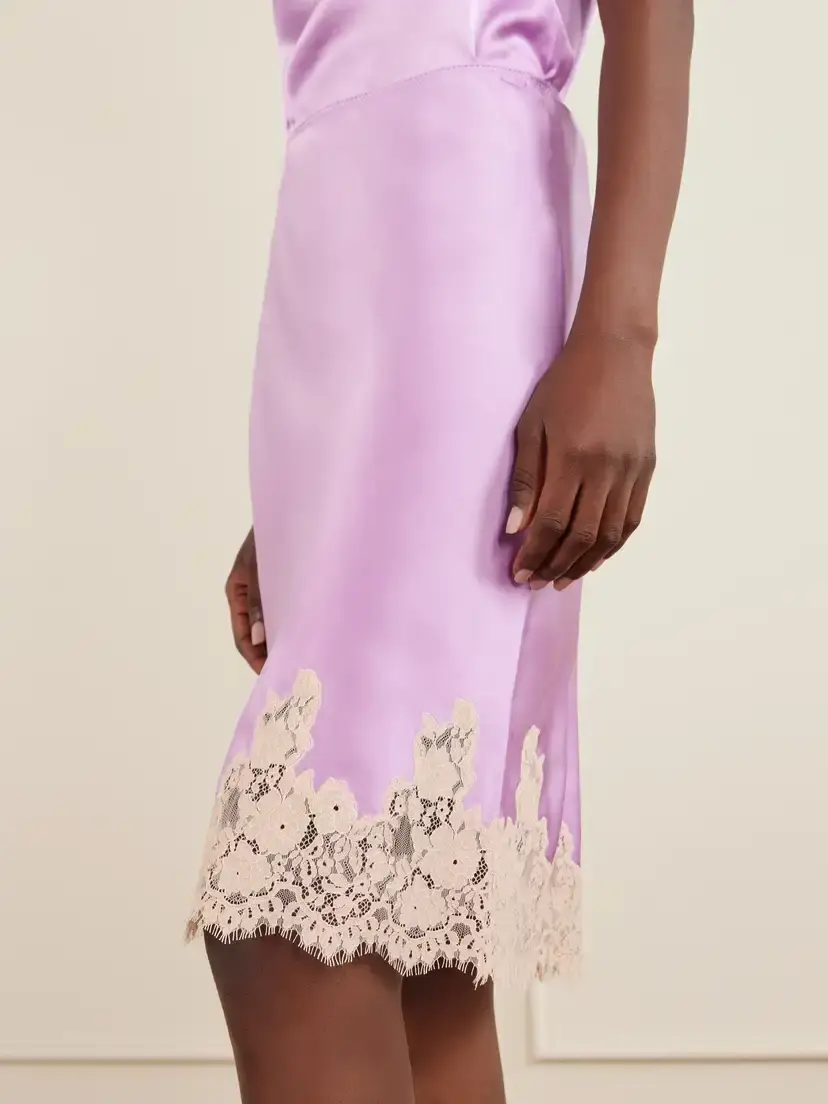 DÔEN Elowette Lace-trimmed Silk Midi Skirt | Thumbnail 5 DÔEN Elowette Lace-trimmed Silk Midi Skirt | Thumbnail 5