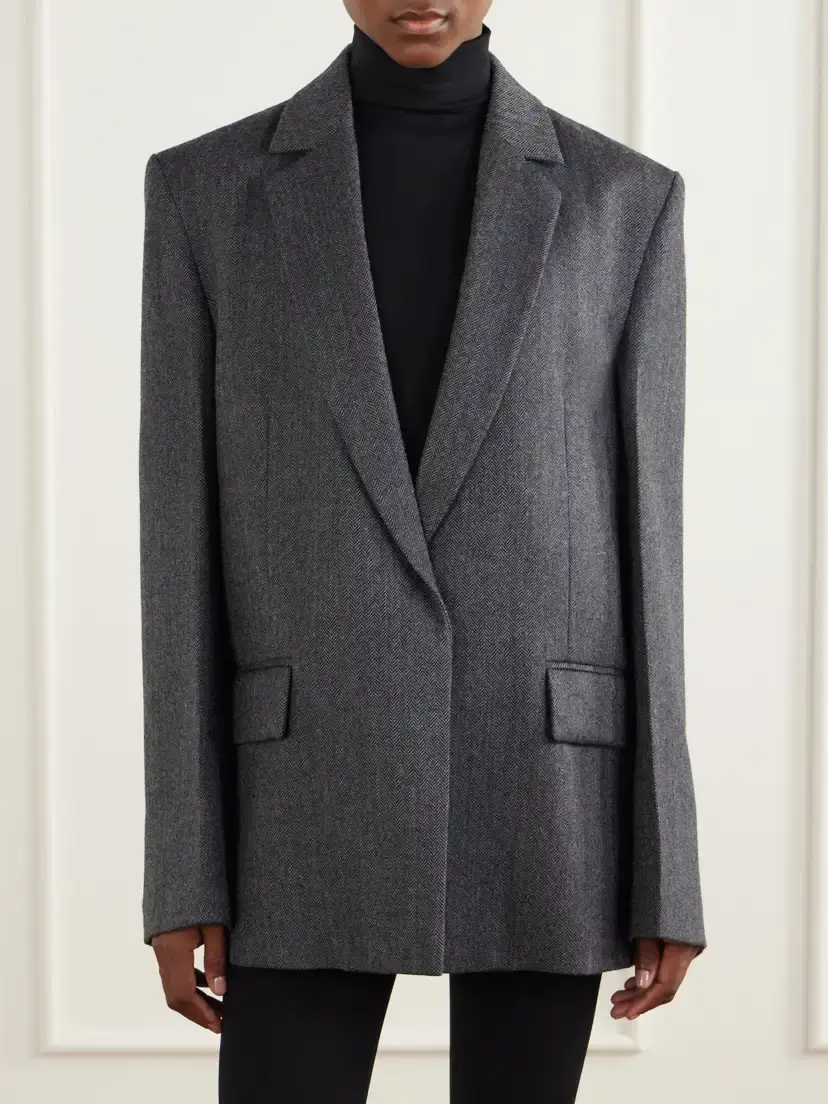 TOTEME Herringbone Wool Blazer | Thumbnail 3 TOTEME Herringbone Wool Blazer | Thumbnail 3